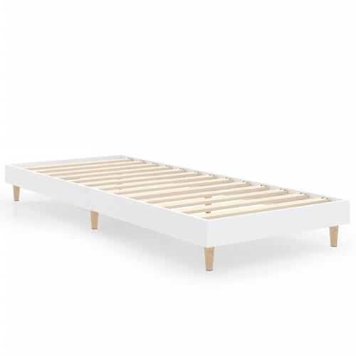Sengeramme 75x190 cm konstrueret træ hvid