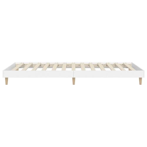 Sengeramme 75x190 cm konstrueret træ hvid