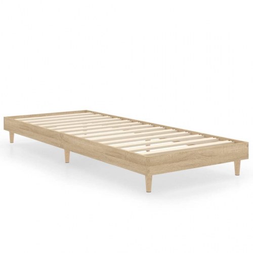 Sengeramme 75 x 190 cm - konstrueret træ i sonoma-eg
