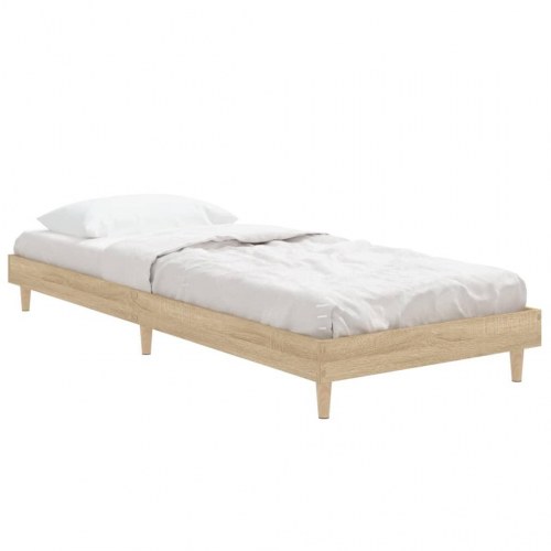 Sengeramme 75 x 190 cm - konstrueret træ i sonoma-eg