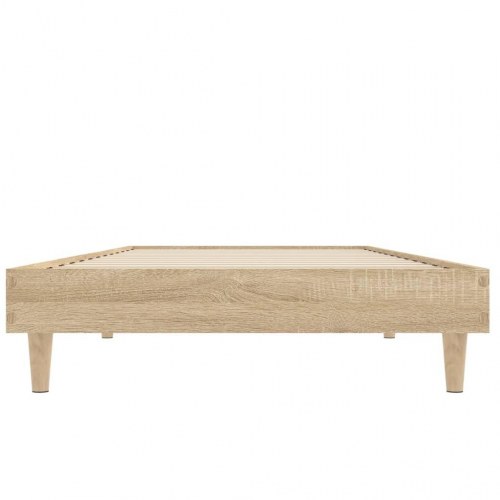 Sengeramme 75 x 190 cm - konstrueret træ i sonoma-eg