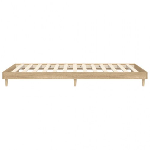Sengeramme 75 x 190 cm - konstrueret træ i sonoma-eg
