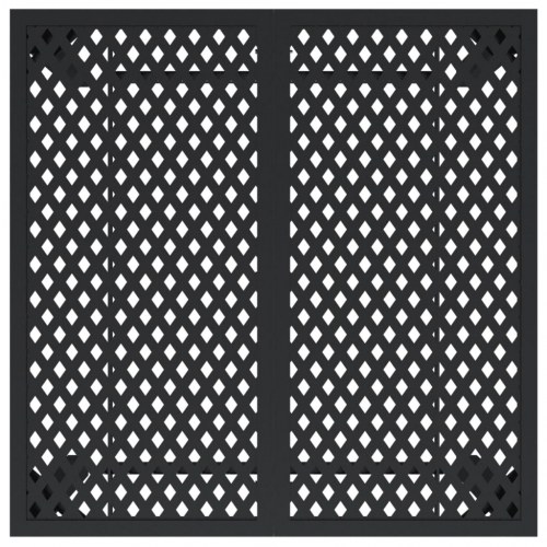 Havebord 80x80x72 cm stål antracitgrå