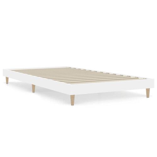 Sengeramme 90x190 cm konstrueret træ hvid