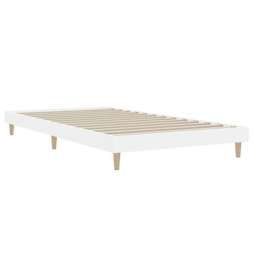 Sengeramme 90x190 cm konstrueret træ hvid