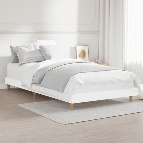 Sengeramme 90x190 cm konstrueret træ hvid
