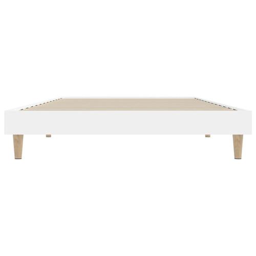 Sengeramme 90x190 cm konstrueret træ hvid