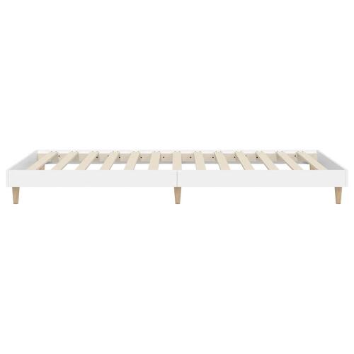 Sengeramme 90x190 cm konstrueret træ hvid