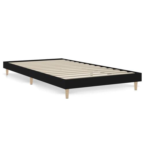 Sengeramme 90x190 cm konstrueret træ sort