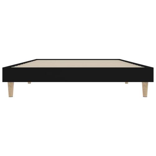 Sengeramme 90x190 cm konstrueret træ sort