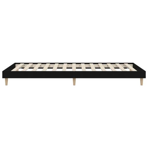 Sengeramme 90x190 cm konstrueret træ sort