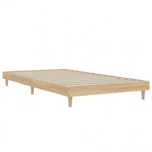 Sengeramme 90x190 cm uden madras konstrueret træ sonoma-eg