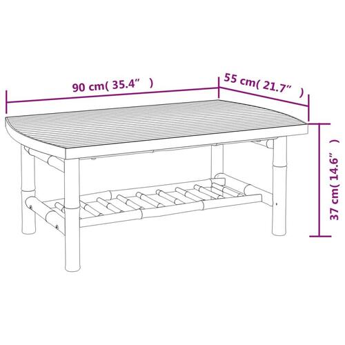 Havebord 90x55x37 cm bambus