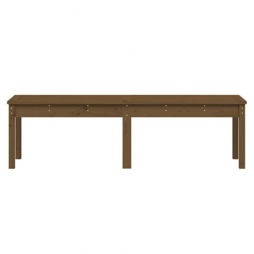 2-personers havebænk 159,5x44x45 cm massivt fyrretræ gyldenbrun