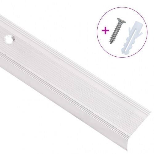 Trappelister 15 stk. L-facon 100 cm aluminium sølvfarvet