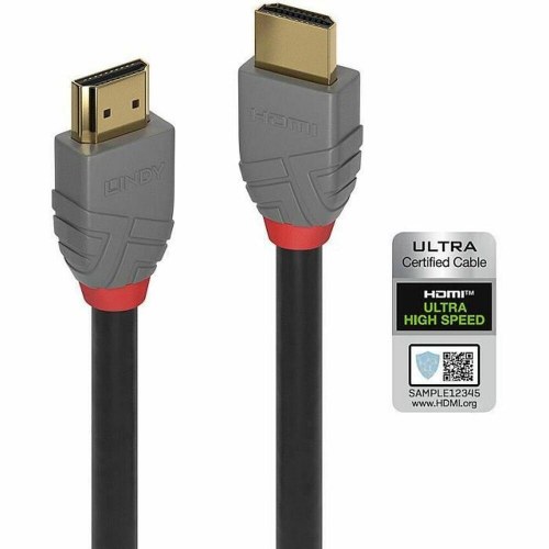 LINDY HDMI-kabel 3 m - HDMI 2.1, han til han, sort