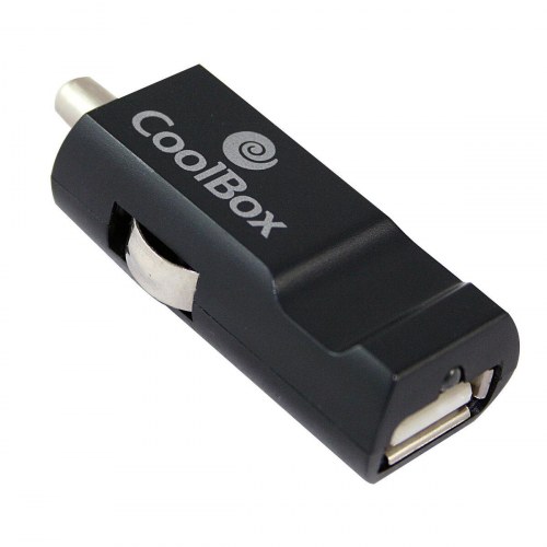 CoolBox biloplader med USB 2.0 - 12‑24 V, 5 V udgang, sort