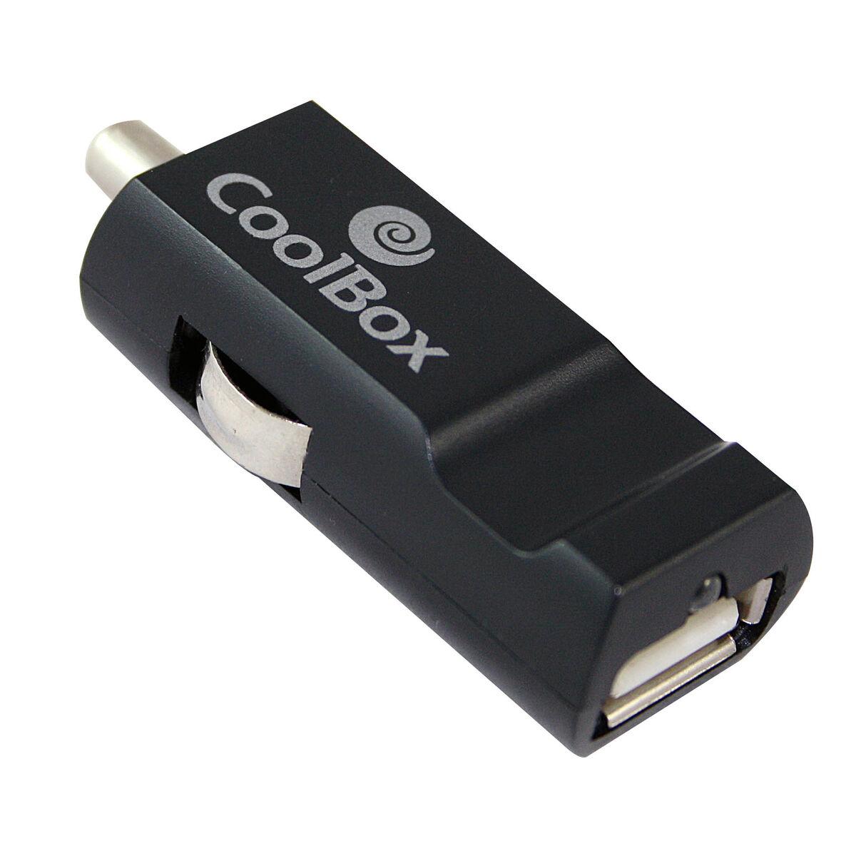 CoolBox biloplader med USB 2.0 - 12‑24 V, 5 V udgang, sort