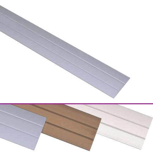 5 stk. gulvlister 134 cm aluminium sølvfarvet