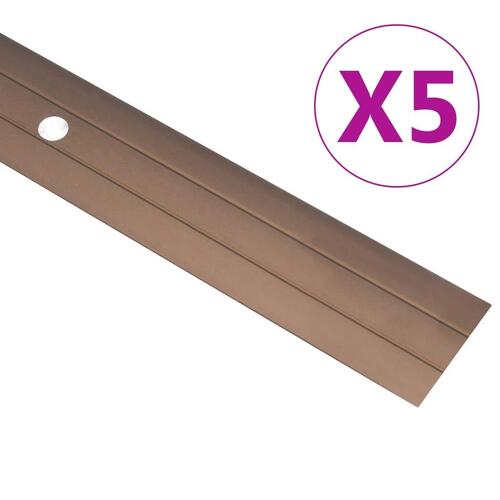 5 stk. gulvlister 100 cm aluminium brun