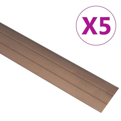5 stk. gulvlister 100 cm aluminium brun