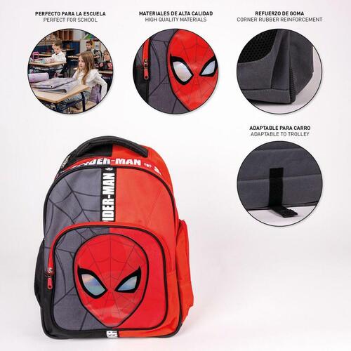 Skoletaske Spider-Man Rød Sort 32 x 15 x 42 cm