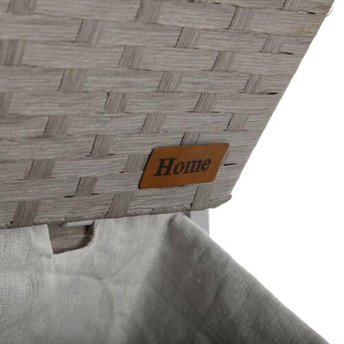 Badeværelse reol Versa Grå 4 Kurve Multifarvet Bomuld Træ Rattan 35 x 125 x 35 cm