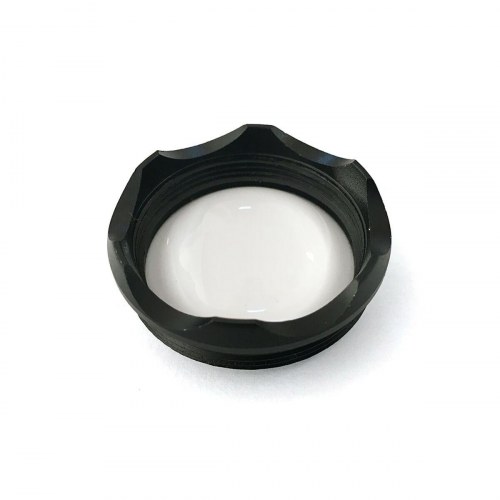EDM Product forstørrelsesglas - udskifter til lygte, Ø 3,5 cm, sort