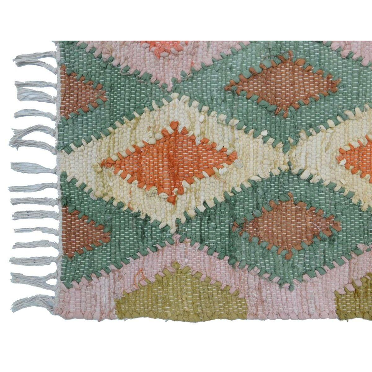 Tæppe - grå/gul, multifarvet romber 160 × 230 cm