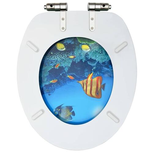Toiletsæde med soft close-låg MDF undervandsdesign