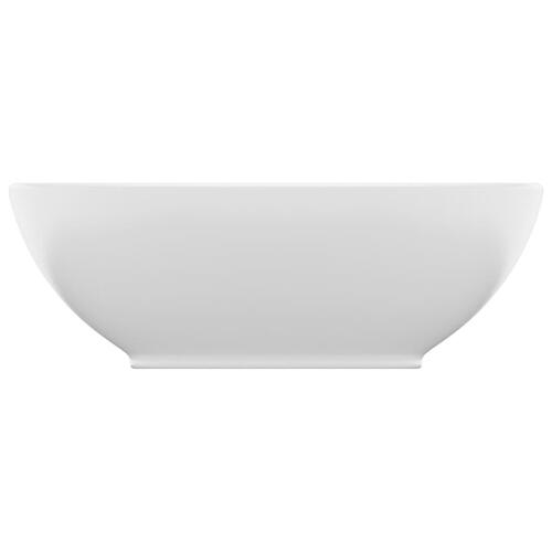 Luksuriøs håndvask 40x33 cm keramisk oval mat hvid