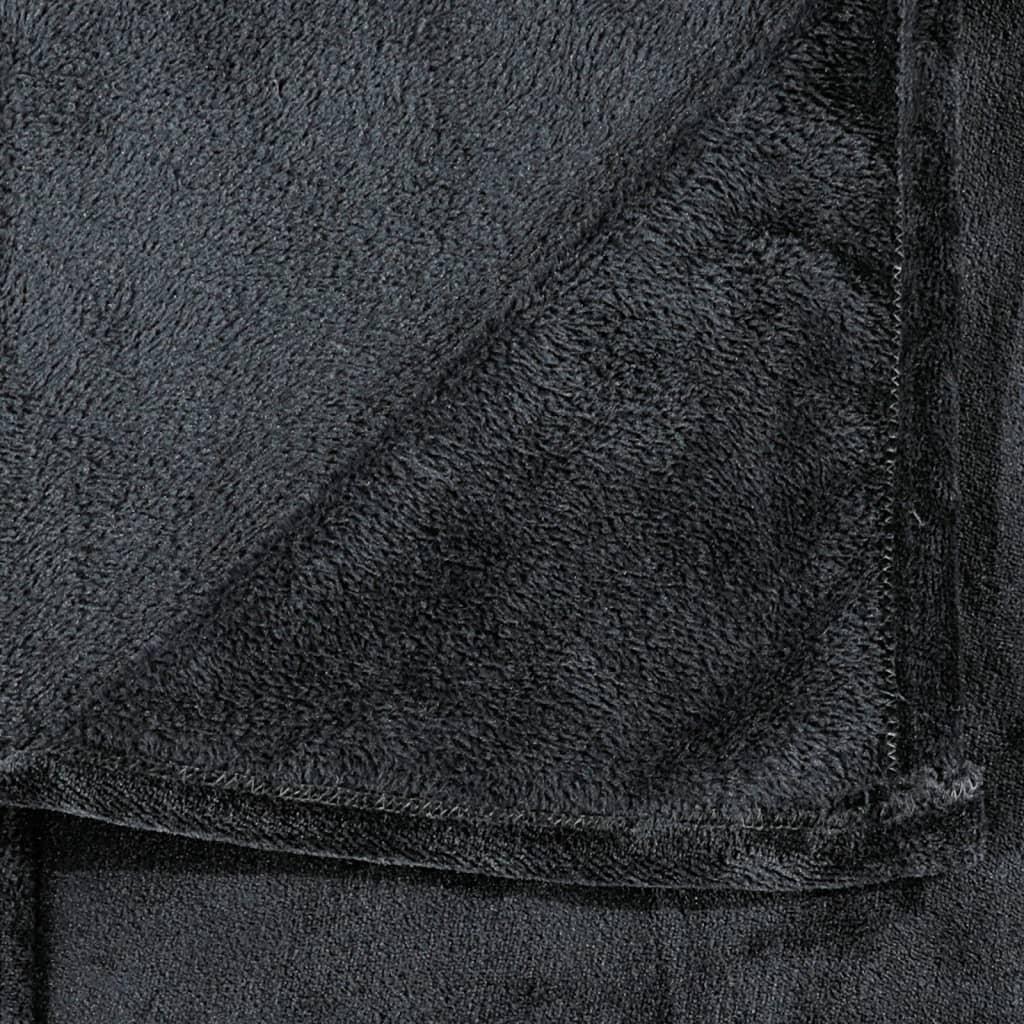 Tæppe 200x240 cm sort
