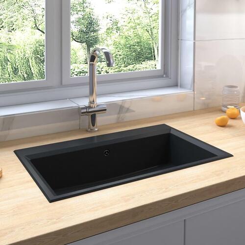 Køkkenvask Sort 790x500x193 mm Granit