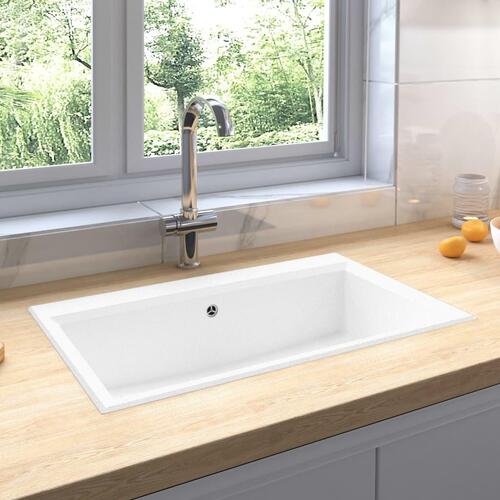 Køkkenvask Hvid 790x500x193 mm Granit