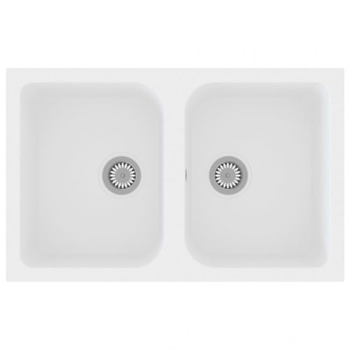 Køkkenvask Hvid 760x480x184 mm Granit