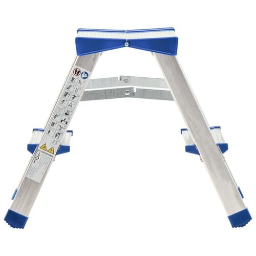 Dobbeltsidet trappestige 2 trin 44 cm aluminium
