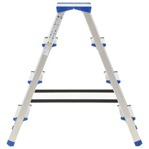Dobbeltsidet trappestige 4 trin 90 cm aluminium