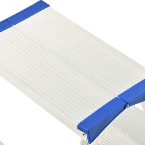 Dobbeltsidet trappestige 4 trin 90 cm aluminium