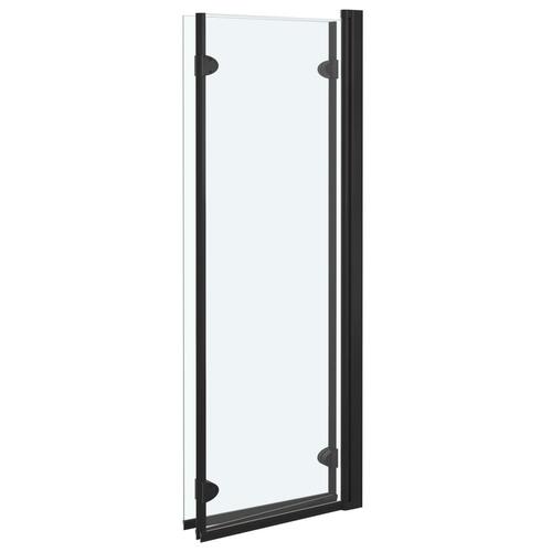 Foldbar brusekabine 3 paneler ESG 130x138 cm sort