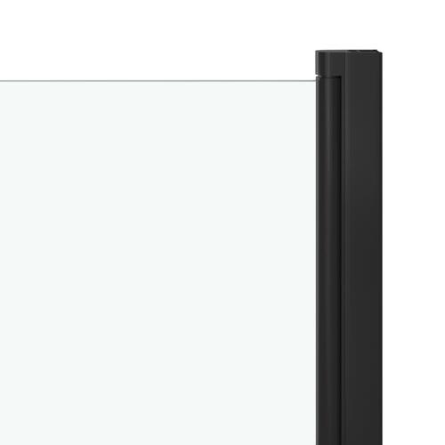 Foldbar brusekabine 2 paneler ESG 120x140 cm sort
