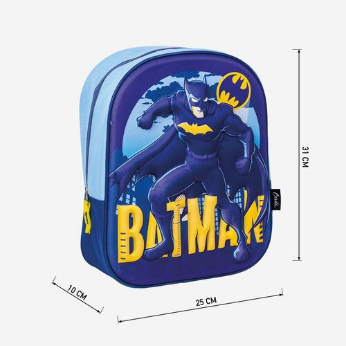 3D Skoletaske Batman Blå 25 x 31 x 10 cm