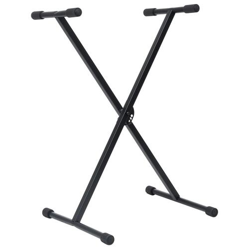 Keyboardstativ- og stolesæt sort