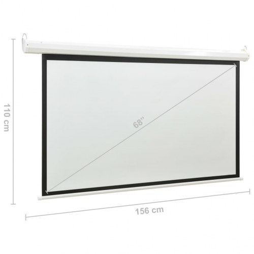 Elektrisk projektorlærred med fjernbetjening 68" 16:9