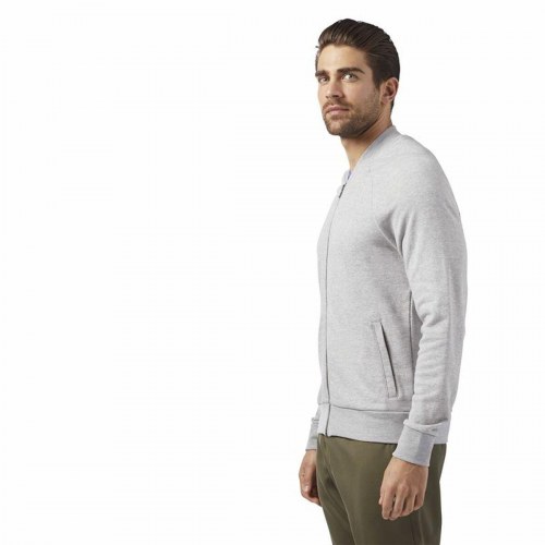 Reebok sportjakke til mænd - Bomber Retro, grå (S)