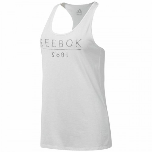 T-shirt til Damer uden Ærmer Reebok 1895 Race Hvid - XS