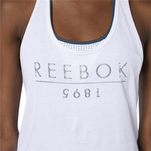 T-shirt til Damer uden Ærmer Reebok 1895 Race Hvid - XS