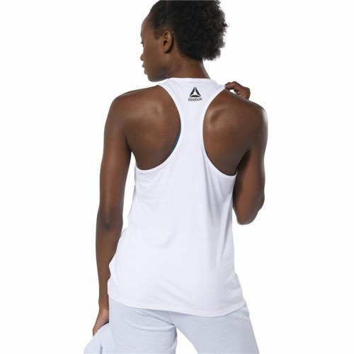T-shirt til Damer uden Ærmer Reebok 1895 Race Hvid - XS