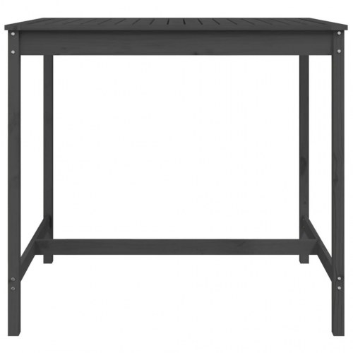 Havebord i massivt fyrretræ - grå, 121 × 82,5 × 110 cm