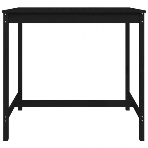 Havebord 121x82,5x110 cm massivt fyrretræ sort