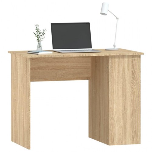 Skrivebord 100×55×75 cm i konstrueret træ - sonoma-eg, med hylder